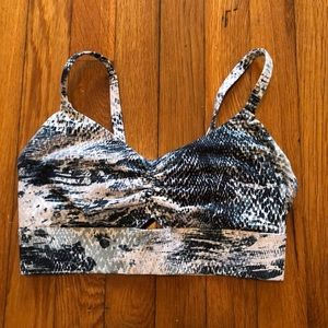 Fabletics snake skin sports bra